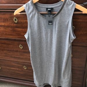Mossimo Sleeveless Top Size XS Bedazzled neck NWT